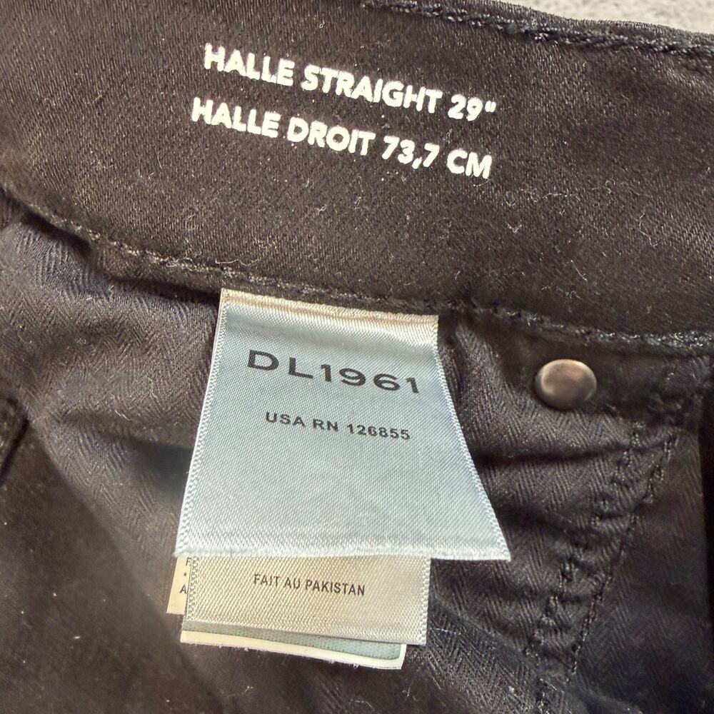 DL1961 Halle Straight Leg Instasculpt 29" Jeans Women's 31 Black Peach High Rise - Picture 7 of 10